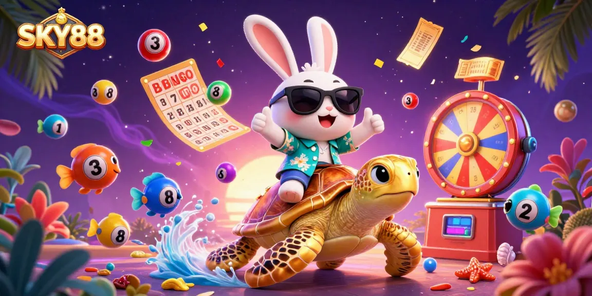 Engage with exciting gameplay at SKY88 and win with dynamic lottery elements in this vibrant scene.