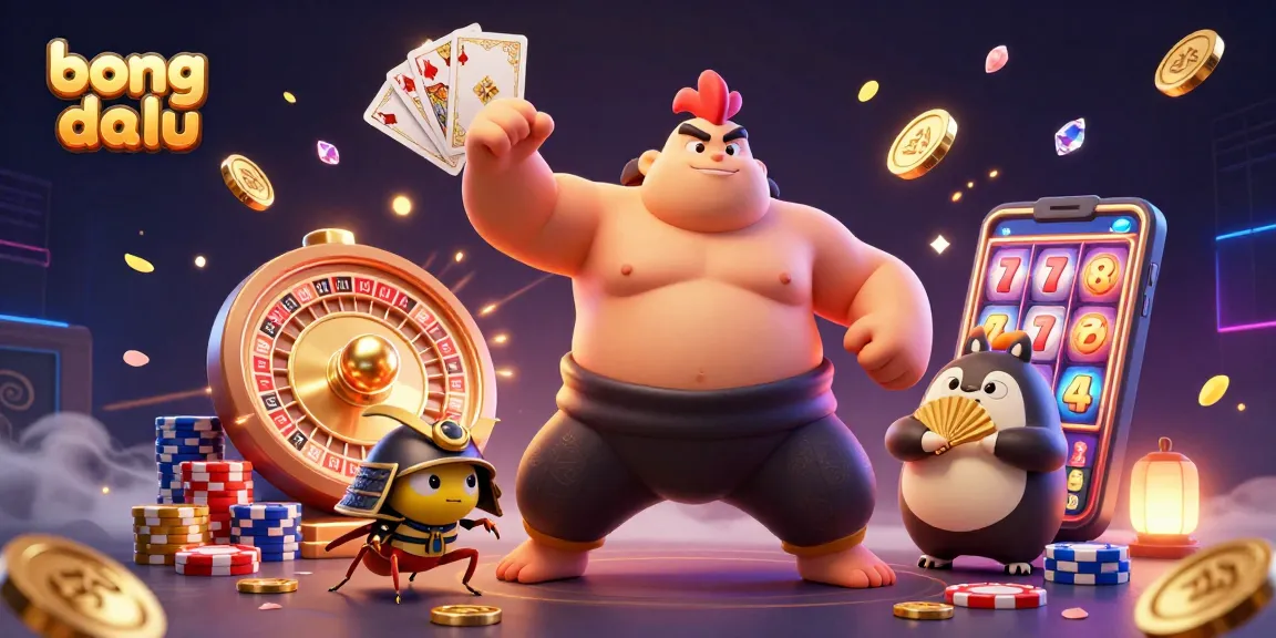 Experience thrilling action with "bong da lu" as sumo rooster and cricket engage in dynamic gambling festivities!