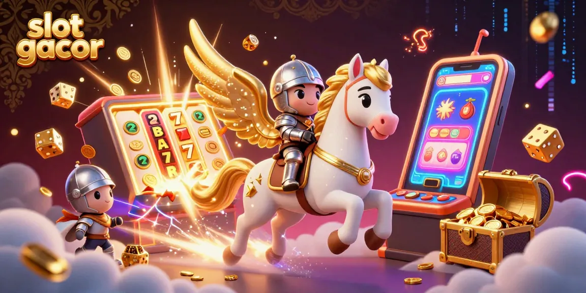 Experience exciting wins with slot gacor as a celestial horse and knight ignite a jackpot frenzy!