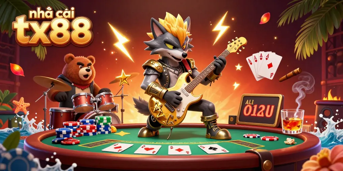 Engage in the exhilarating action of nhà cái tx88 with a dynamic casino scene featuring vibrant characters and rich game elements.