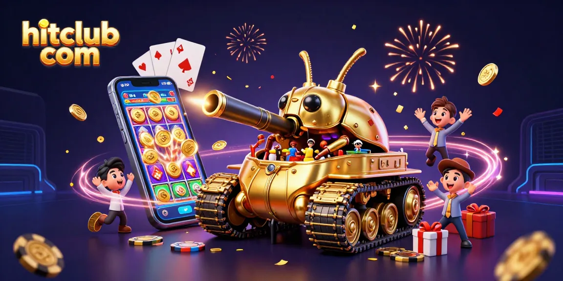 Spin colorful reels with hitclub com's exciting casino games, featuring a 3D golden beetle tank.
