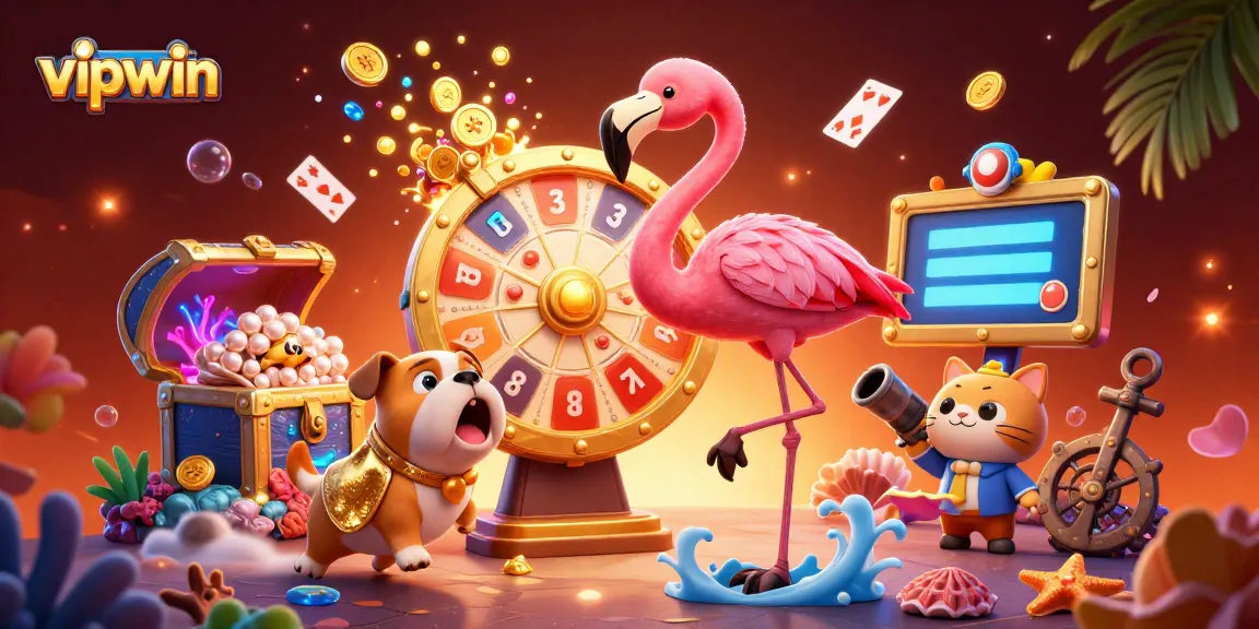 Experience thrilling moments with vipwin as a vibrant kangaroo spins a golden prize wheel.