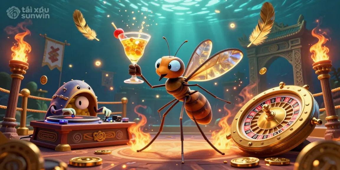 Play tài xỉu sunwin at the immersive game scene featuring vibrant characters and casino elements.