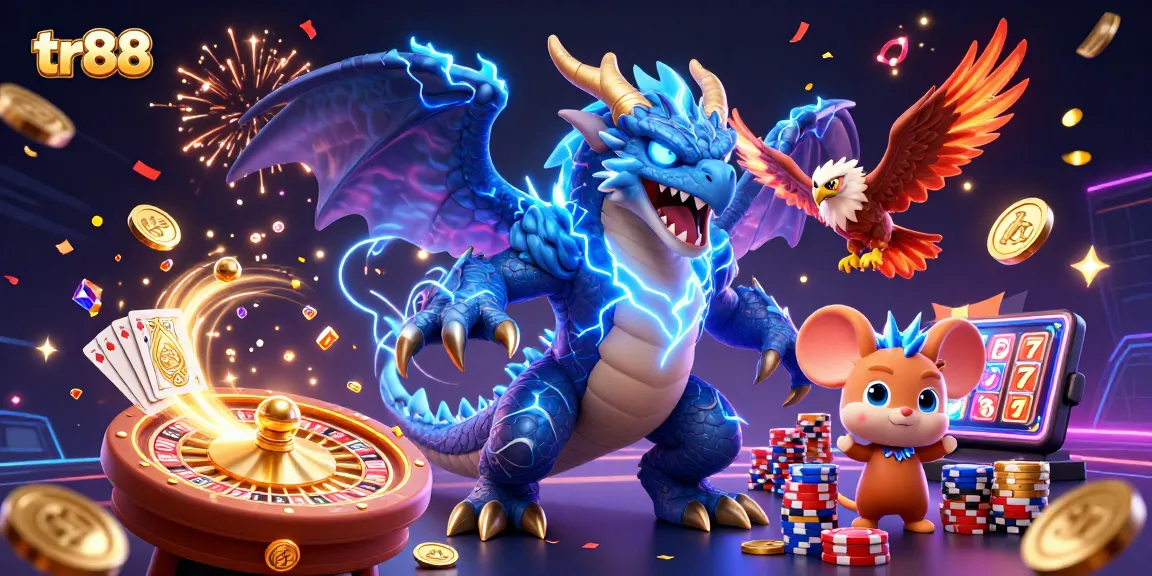 Experience thrilling moments at tr88 with dazzling coins, vibrant poker chips, and dynamic win animations.