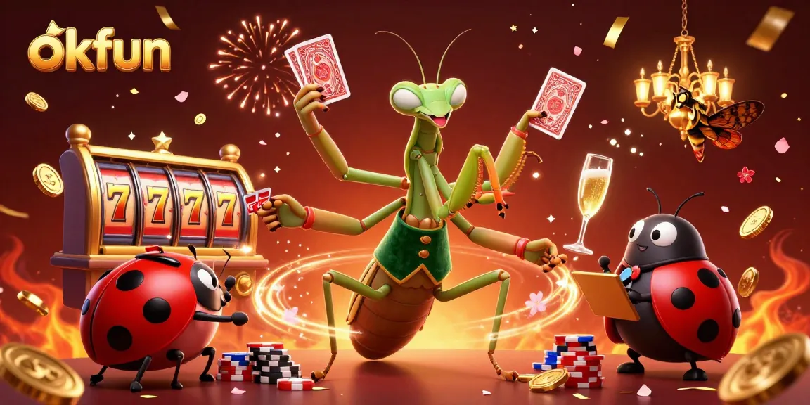 Engage in the thrill of okfun with a vibrant casino scene featuring unique characters.
