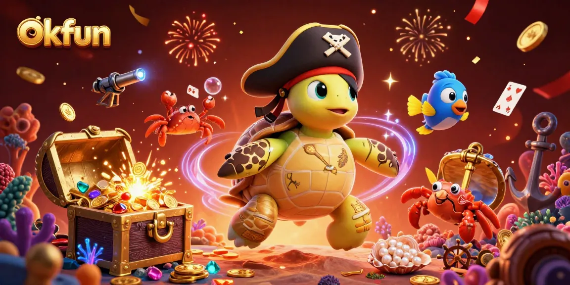 Experience instant wins at okfun with exciting games surrounded by treasure and vibrant characters.